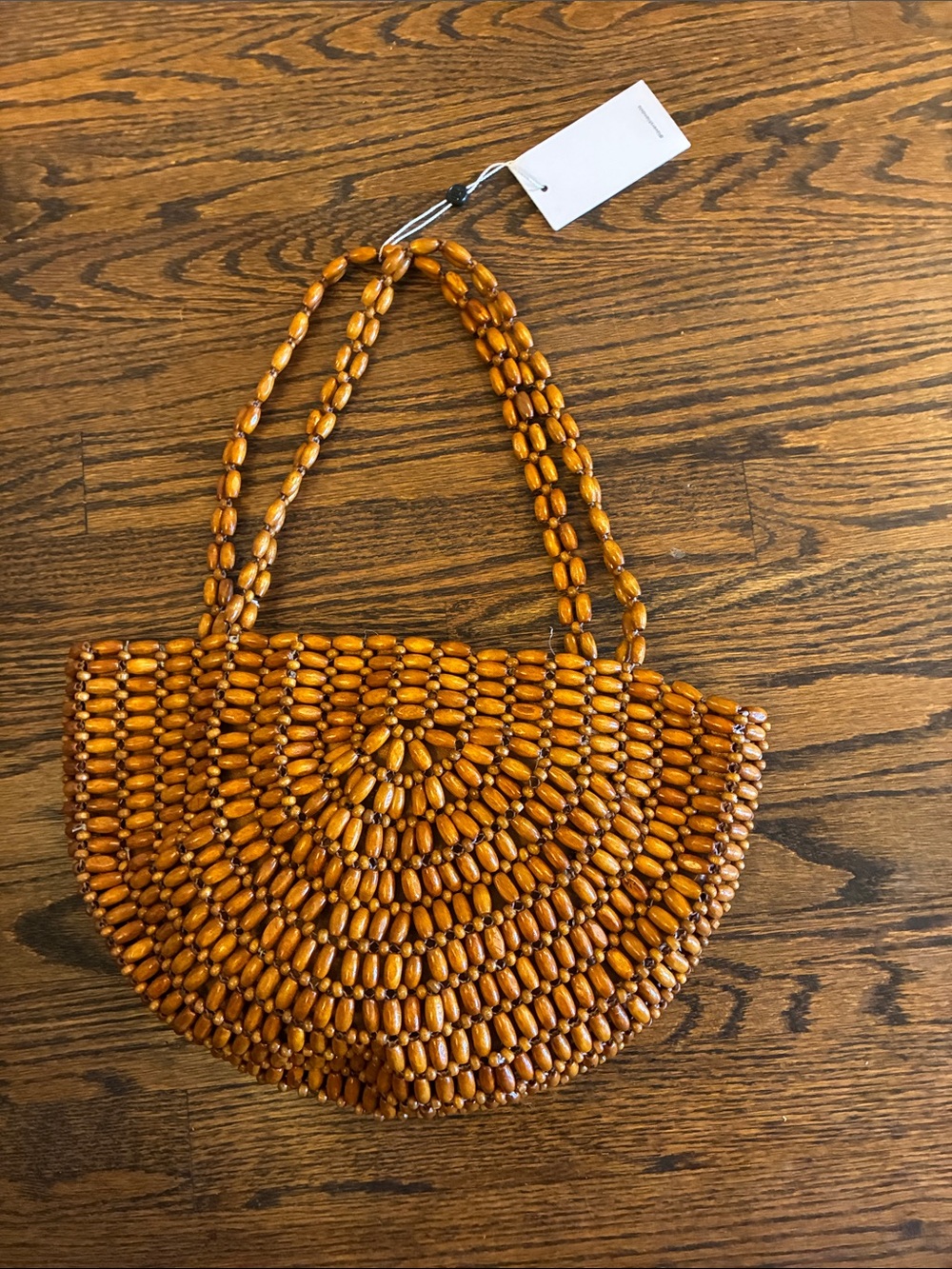 Lovers and Friends Wooden bead bag NWT